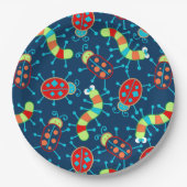 Assiettes En Carton Bugs et coléoptères (Devant)