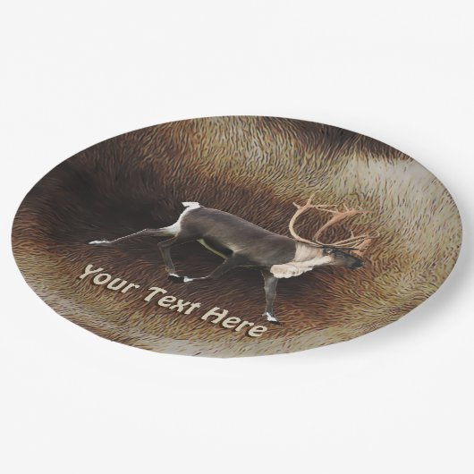 Assiettes En Carton Bull Caribou (Reindeer) (Angle)