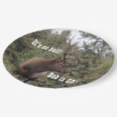 Assiettes En Carton Bull Elk À Jasper (Alberta) 50e anniversaire (Angle)