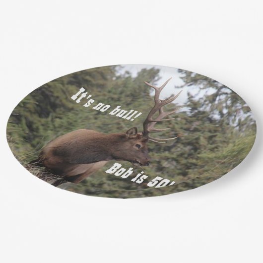 Assiettes En Carton Bull Elk À Jasper (Alberta) 50e anniversaire (Angle)