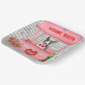 Assiettes En Carton Bull Terrier Chien Valentine's Day Kissing Booth (Angulaire)