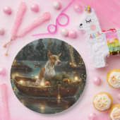 Assiettes En Carton Bull Terrier Noël Festive Voyage (Fête)