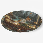 Assiettes En Carton Bull Terrier Noël Festive Voyage (Angle)