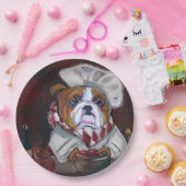 Assiettes En Carton Bulldog (Fête)
