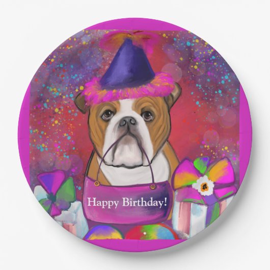 Assiettes En Carton Bulldog (Devant)