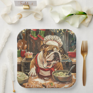 Assiettes En Carton Bulldog Holiday Baking : Noël festif