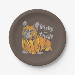 Assiettes En Carton Bulldog Tricks Pour Traiter Les Mignons Bulldogs H