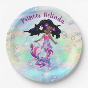 Assiettes En Carton Bulles Arc-en-ciel magiques, Baby shower Unicorns