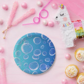 Assiettes En Carton Bulles colorées tridimensionnelles (Fête)