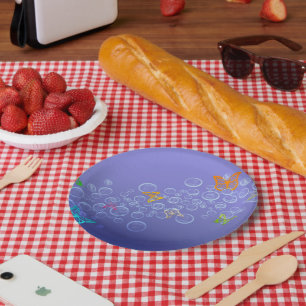 Assiettes En Carton Bulles dans les papillons