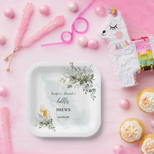 Assiettes En Carton Bulles et brasseries (Fête)