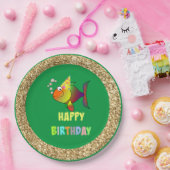 Assiettes En Carton Bulles Poisson d'anniversaire, Plaques de papier (Fête)