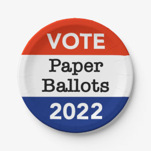 Assiettes En Carton Bulletin de vote Élections de mi-mandat 2022