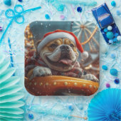 Assiettes En Carton Bullmastiff Dog Roller Dessous de verre Noël (Fête)