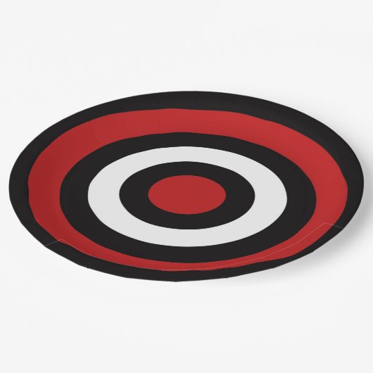 Assiettes En Carton Bull's Eye (Angle)