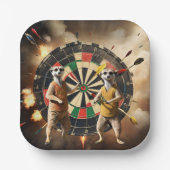 Assiettes En Carton Bullseye Burrow : Meerkat Dart League, (Recto)