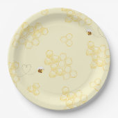 Assiettes En Carton Bumble abeille nid d'anniversaire (Devant)