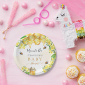 Assiettes En Carton Bumble abeilles miel fleurons jaune Baby shower (Fête)
