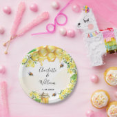 Assiettes En Carton Bumble abeilles miel fleurons jaunes mariage (Fête)