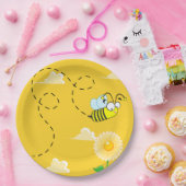 Assiettes En Carton Bumble Bee Honey Anniversaire Jour Fête Jaune (Fête)