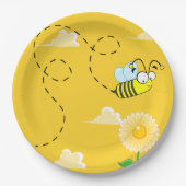 Assiettes En Carton Bumble Bee Honey Anniversaire Jour Fête Jaune (Devant)