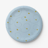 Assiettes En Carton Bumble Bees Cornflower Bleu (Devant)