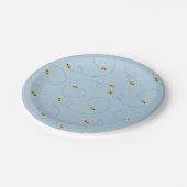 Assiettes En Carton Bumble Bees Cornflower Bleu (Angle)