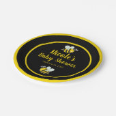 Assiettes En Carton Bumble Black & Yellow Bee Theme Baby shower (Angle)