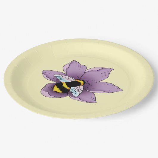 Assiettes En Carton Bumblebebebe Lavender Fleur Jaune (Angle)