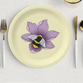 Assiettes En Carton Bumblebebebe Lavender Fleur Jaune
