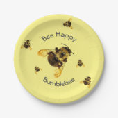 Assiettes En Carton Bumblebees Abee Joyeux Jaune (Devant)