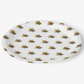 Assiettes En Carton Bumblebees collectant le nectar et le pollen (Angle)