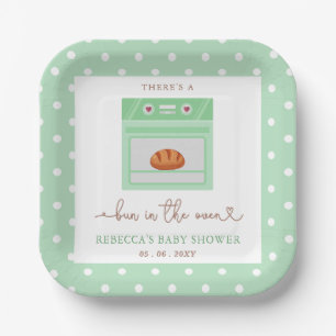 Assiettes En Carton Bun Dans Le Baby shower Neutre Genre Au Four