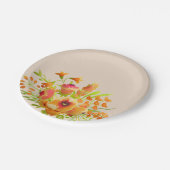 Assiettes En Carton Bunch de fleurs (Angle)