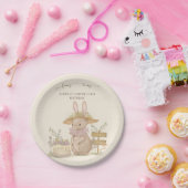 Assiettes En Carton Bunnies Fleurs Premier Anniversaire (Fête)