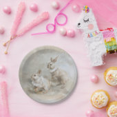 Assiettes En Carton Bunnies - Plaques de papier rond (Fête)
