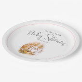 Assiettes En Carton Bunny Baby shower fille rose (Angle)
