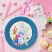 Assiettes En Carton Bunny de Pâques Plat papier de fête (Fête)