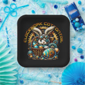 Assiettes En Carton Bunny de Pâques Steampunk (Fête)