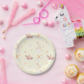 Assiettes En Carton Bunny Dreams Baby shower neutre (Fête)