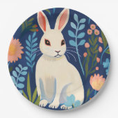 Assiettes En Carton Bunny Floral (Devant)