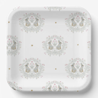 Assiettes En Carton Bunny II de Pâques