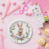 Assiettes En Carton Bunny Printemps Pastel Easter Eglise Wreath (Fête)