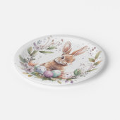 Assiettes En Carton Bunny Printemps Pastel Easter Eglise Wreath (Angle)