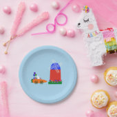 Assiettes En Carton Bunny Riding Carotte Voiture #4 Plaques en papier (Fête)