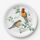 Assiettes En Carton Bunting Birds on Branches (Devant)