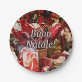 Assiettes En Carton Buon Natale ! Joyeux Noël dans le wf italien (Devant)