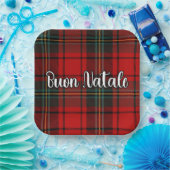 Assiettes En Carton Buon Natale Plaid (Fête)