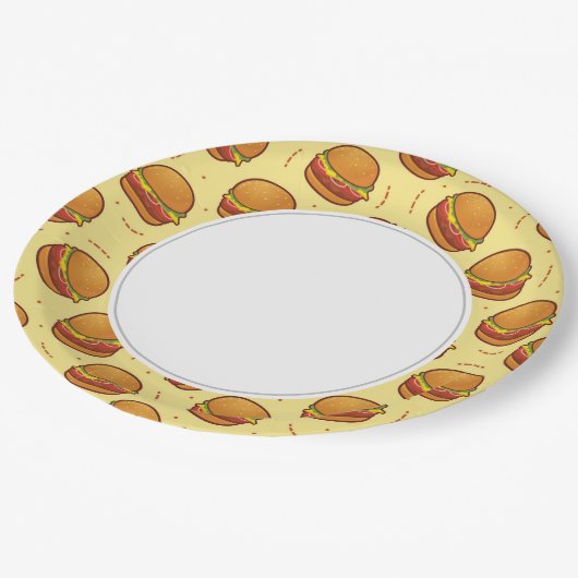 Assiettes En Carton Burgers (Angle)