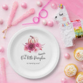 Assiettes En Carton Burgundy et Blush Automne Automne Citrouille Anniv (Fête)